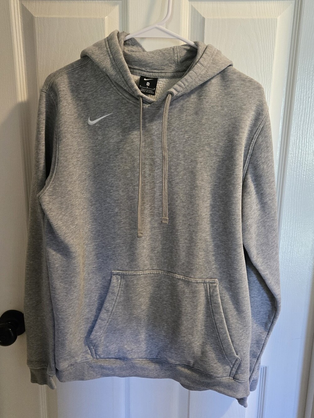 Nike Light Gray Men's Hoodie Sweatshirt (Sz M)